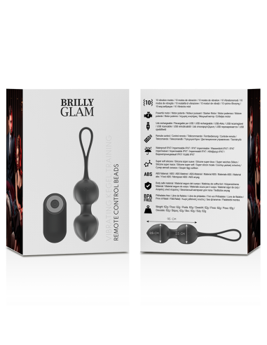 BRILLY GLAM VIBRATING KEGEL BEADS CONTROL REMOTO