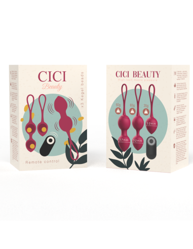 CICI BEAUTY PREMIUM SILICONE 3 VIBRATING KEGEL BEADS REMOTE CONTROL