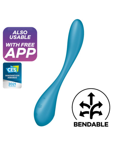 SATISFYER G SPOT FLEX 5 MULTI VIBRADOR AZUL