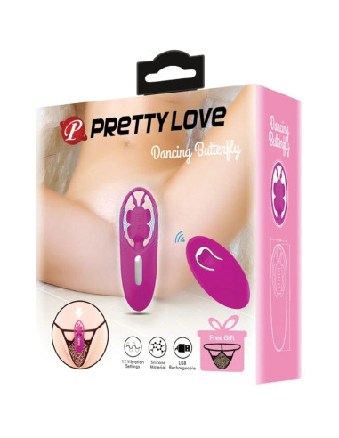PRETTY LOVE DANCING BUTTERFLY ESTIMULADOR PARA BRAGUITA CON CONTROL REMOTO LILA