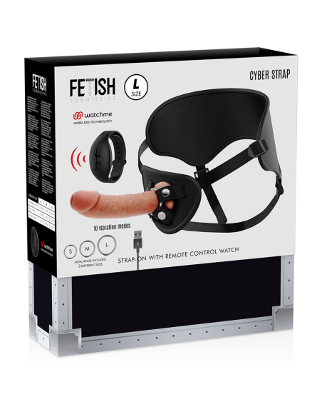 FETISH SUBMISSIVE CYBER STRAP ARNAS CON DILDO CONTROL REMOTO TECNOLOGAA WATCHME L