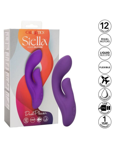 CALEXOTICS STELLA DUAL PLEASER VIOLETA CALEXOTICS STELLA DUAL PLEASER VIOLETA