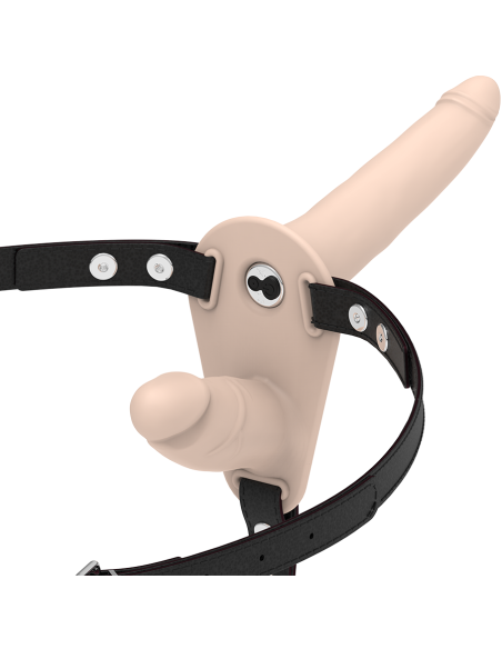 FETISH SUBMISSIVE HARNESS DOBLE PENETRACION VIBRADOR FLESH UP