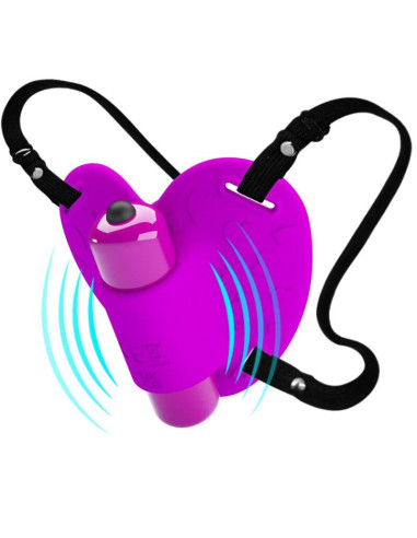 PRETTY LOVE MASAJEADOR DE CLITORIS HEARTBEAT 10 MODOS DE VIBRACION MORADO