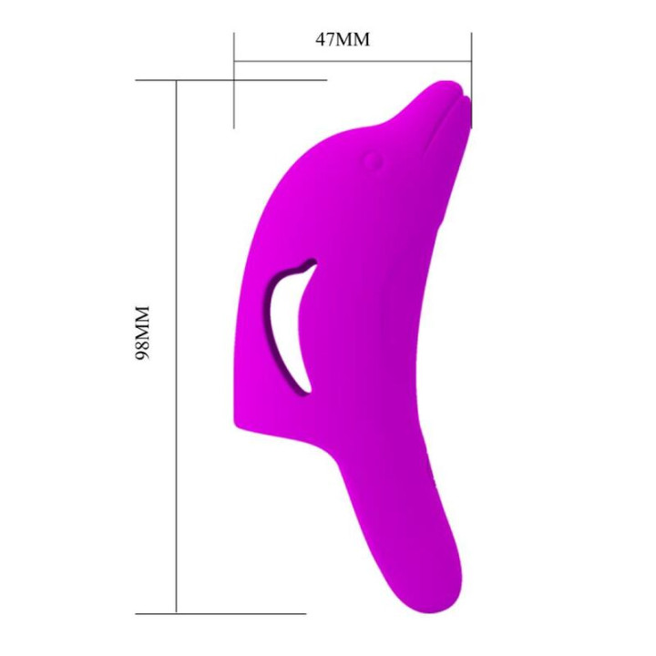 PRETTY LOVE DELPHINI PODEROSO ESTIMULADOR DE DEDO MORADO