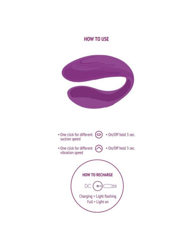 XOCOON BOUND LOVE VIBRADOR PARA PAREJAS MORADO