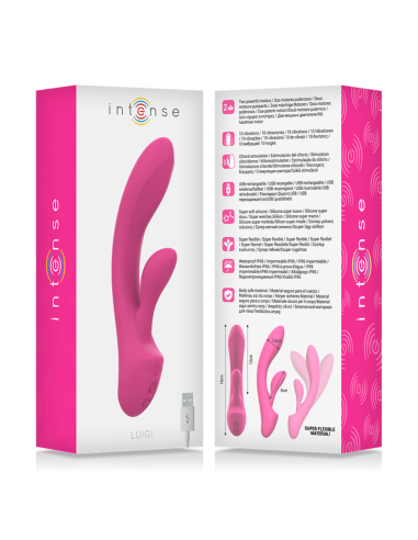 INTENSE LUIGI VIBRADOR RABBIT SILICONA LIQUIDA ROSA