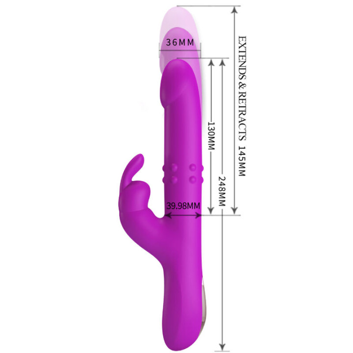 PRETTY LOVE REESE VIBRADOR CON ROTACION MORADO
