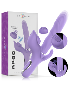 INTENSE BILLIE VIBRADOR MULTIFUNCION RECARGABLE ONDAS ESTIMULADORAS CON PULSADOR MORADO