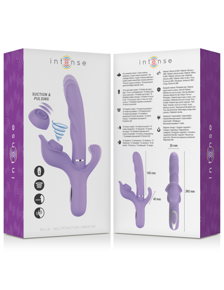 INTENSE BILLIE VIBRADOR MULTIFUNCION RECARGABLE ONDAS ESTIMULADORAS CON PULSADOR MORADO INTENSE BILLIE VIBRADOR MULTIFUNCION RECARGABLE ONDAS ESTIMULADORAS CON PULSADOR MORADO