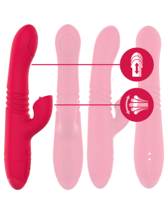 INTENSE DUA VIBRADOR MULTIFUNCION RECARGABLE UP DOWN CON LENGUA ROJO 2