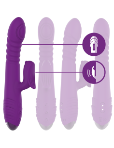 INTENSE IGGY VIBRADOR MULTIFUNCION RECARGABLE UP DOWN CON ESTIMULADOR DE CLITORIS MORADO 2