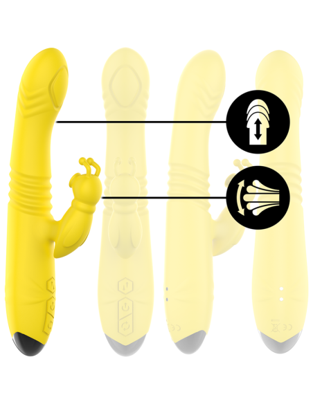 INTENSE TOKY VIBRADOR MULTIFUNCION RECARGABLE UP DOWN CON ESTIMULADOR DE CLITORIS AMARILLO INTENSE TOKY VIBRADOR MULTIFUNCION RECARGABLE UP DOWN CON ESTIMULADOR DE CLITORIS AMARILLO
