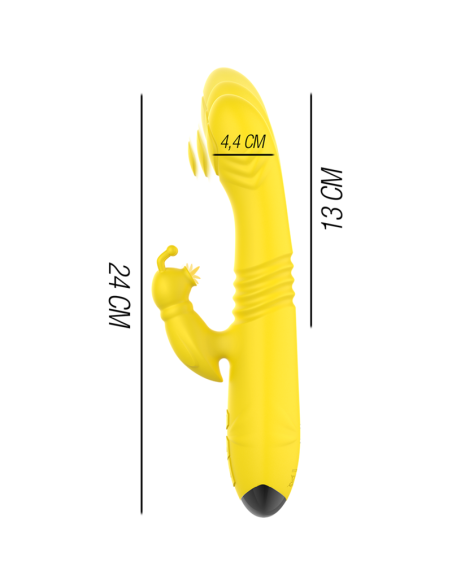 INTENSE TOKY VIBRADOR MULTIFUNCION RECARGABLE UP DOWN CON ESTIMULADOR DE CLITORIS AMARILLO INTENSE TOKY VIBRADOR MULTIFUNCION RECARGABLE UP DOWN CON ESTIMULADOR DE CLITORIS AMARILLO