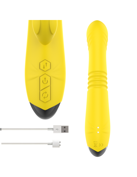 INTENSE TOKY VIBRADOR MULTIFUNCION RECARGABLE UP DOWN CON ESTIMULADOR DE CLITORIS AMARILLO INTENSE TOKY VIBRADOR MULTIFUNCION RECARGABLE UP DOWN CON ESTIMULADOR DE CLITORIS AMARILLO