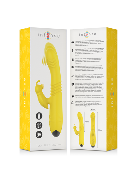 INTENSE TOKY VIBRADOR MULTIFUNCION RECARGABLE UP DOWN CON ESTIMULADOR DE CLITORIS AMARILLO INTENSE TOKY VIBRADOR MULTIFUNCION RECARGABLE UP DOWN CON ESTIMULADOR DE CLITORIS AMARILLO