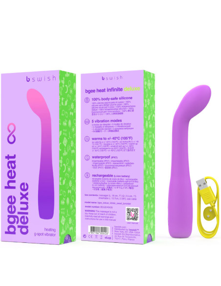 B SWISH BGEE HEAT INFINITE DELUXE VIBRADOR RECARGABLE SILICONA LAVANDA B SWISH BGEE HEAT INFINITE DELUXE VIBRADOR RECARGABLE SILICONA LAVANDA