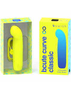 B SWISH BCUTE CURVE INFINITE CLASSIC VIBRADOR RECARGABLE SILICONA AMARILLO 2