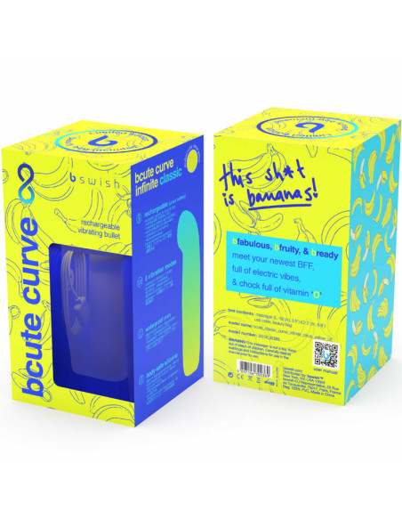 B SWISH BCUTE CURVE INFINITE CLASSIC EDICION LIMITADA VIBRADOR RECARGABLE SILICONA AMARILLO