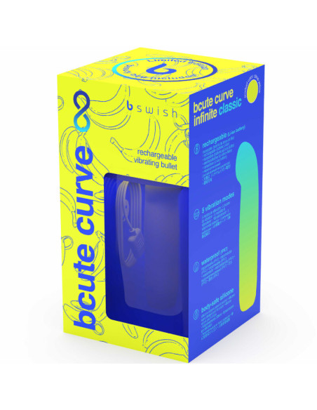 B SWISH BCUTE CURVE INFINITE CLASSIC EDICION LIMITADA VIBRADOR RECARGABLE SILICONA AMARILLO