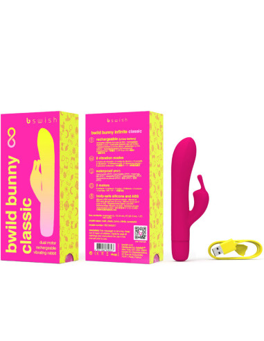 B SWISH BWILD BUNNY INFINITE CLASSIC VIBRADOR RECARGABLE SILICONA ROSA