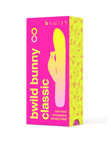 B SWISH BWILD BUNNY INFINITE CLASSIC VIBRADOR RECARGABLE SILICONA ROSA
