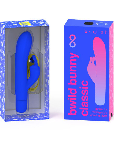 B SWISH BWILD BUNNY INFINITE CLASSIC VIBRADOR RECARGABLE SILICONA AZUL B SWISH BWILD BUNNY INFINITE CLASSIC VIBRADOR RECARGABLE SILICONA AZUL