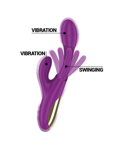 INTENSE APOLO VIBRADOR MULTIFUNCION RECARGABLE 7 VIBRACIONES CON LENGUA OSCILANTE MORADO