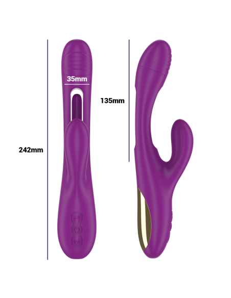 INTENSE APOLO VIBRADOR MULTIFUNCION RECARGABLE 7 VIBRACIONES CON LENGUA OSCILANTE MORADO INTENSE APOLO VIBRADOR MULTIFUNCION RECARGABLE 7 VIBRACIONES CON LENGUA OSCILANTE MORADO