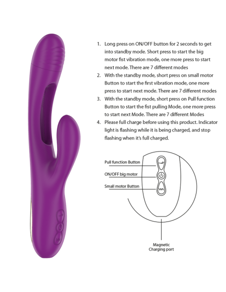 INTENSE APOLO VIBRADOR MULTIFUNCION RECARGABLE 7 VIBRACIONES CON LENGUA OSCILANTE MORADO INTENSE APOLO VIBRADOR MULTIFUNCION RECARGABLE 7 VIBRACIONES CON LENGUA OSCILANTE MORADO