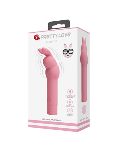 PRETTY LOVE VIBRADOR DE SILICONA CONEJO ROSA GERARDO
