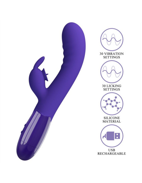 PRETTY LOVE CERBERUS YOUTH VIBRADOR RABBIT VIOLETA