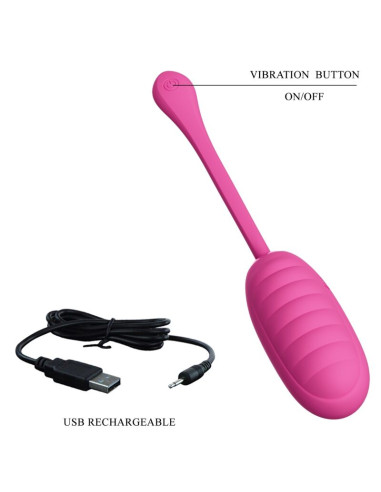 PRETTY LOVE CATALINA HUEVO VIBRADOR RECARGABLE ROSA