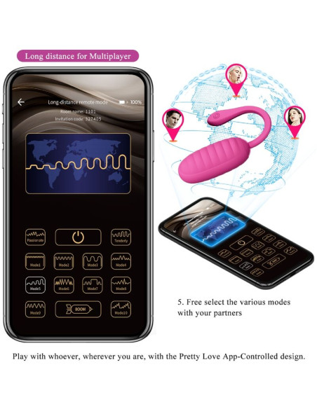 PRETTY LOVE CATALINA HUEVO VIBRADOR RECARGABLE ROSA PRETTY LOVE CATALINA HUEVO VIBRADOR RECARGABLE ROSA