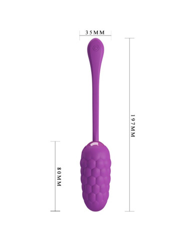 PRETTY LOVE HUEVO VIBRADOR CON TEXTURA MARINA RECARGABLE MORADO