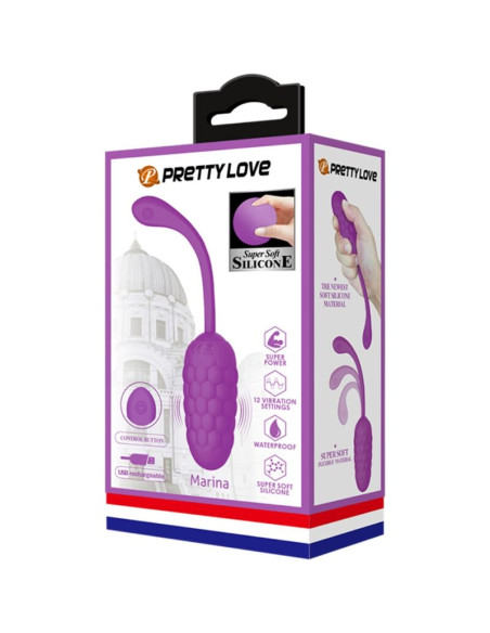 PRETTY LOVE HUEVO VIBRADOR CON TEXTURA MARINA RECARGABLE MORADO PRETTY LOVE HUEVO VIBRADOR CON TEXTURA MARINA RECARGABLE MORADO