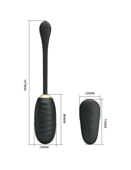 PRETTY LOVE DOREEN HUEVO VIBRADOR DE LUJO RECARGABLE NEGRO CONTROL REMOTO PRETTY LOVE DOREEN HUEVO VIBRADOR DE LUJO RECARGABLE NEGRO CONTROL REMOTO