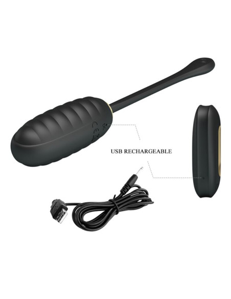 PRETTY LOVE DOREEN HUEVO VIBRADOR DE LUJO RECARGABLE NEGRO CONTROL REMOTO PRETTY LOVE DOREEN HUEVO VIBRADOR DE LUJO RECARGABLE NEGRO CONTROL REMOTO