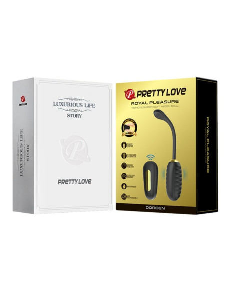 PRETTY LOVE DOREEN HUEVO VIBRADOR DE LUJO RECARGABLE NEGRO CONTROL REMOTO PRETTY LOVE DOREEN HUEVO VIBRADOR DE LUJO RECARGABLE NEGRO CONTROL REMOTO