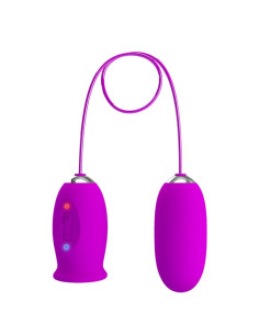 PRETTY LOVE DAISY HUEVO DUAL VIBRADOR RECARGABLE MORADO 2