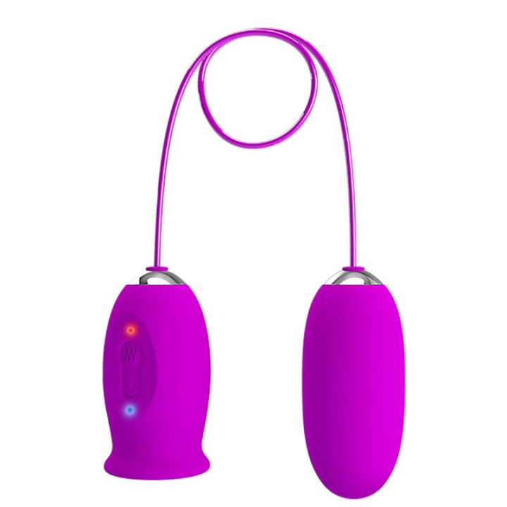 PRETTY LOVE DAISY HUEVO DUAL VIBRADOR RECARGABLE MORADO