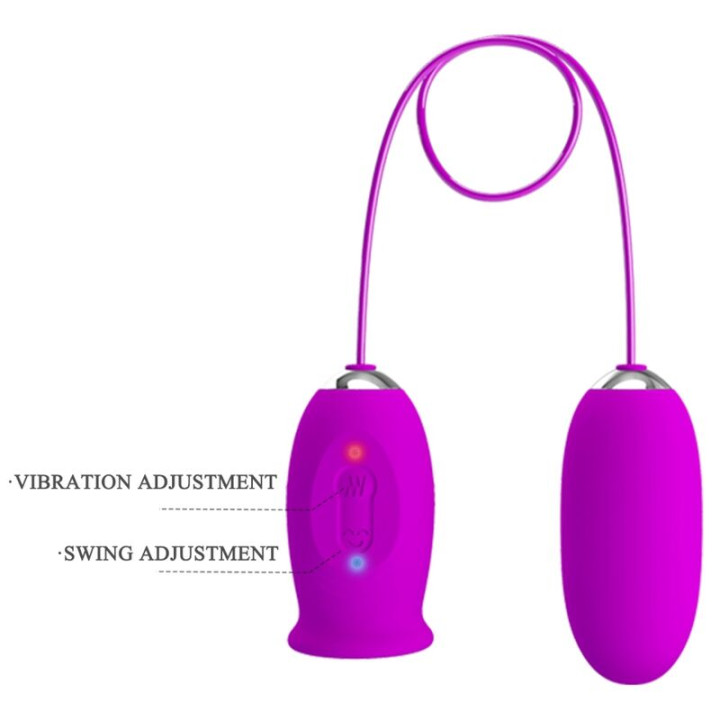 PRETTY LOVE DAISY HUEVO DUAL VIBRADOR RECARGABLE MORADO