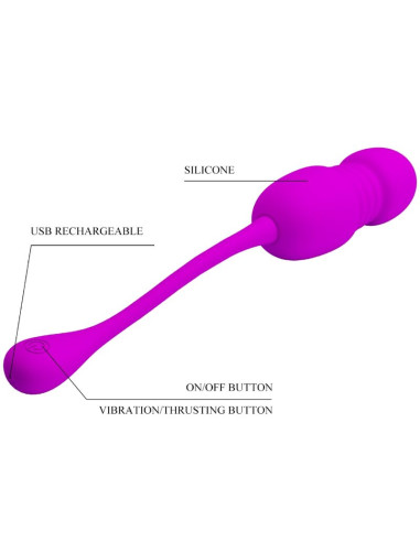 PRETTY LOVE CALLIE HUEVO VIBRADOR RECARGABLE MORADO