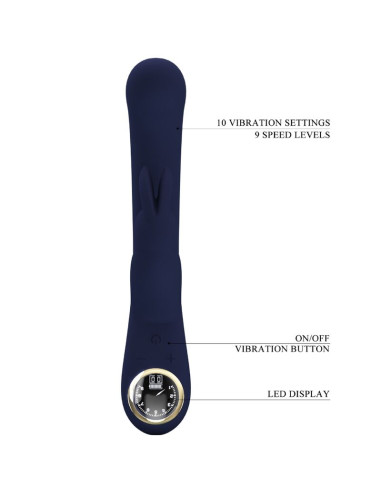 PRETTY LOVE LAMAR VIBRADOR RABBIT PUNTO G AZUL