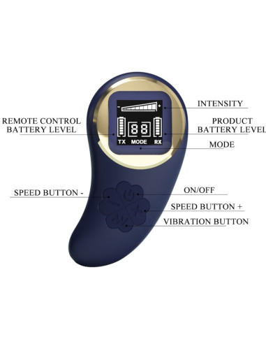PRETTY LOVE VIVIAN HUEVO VIBRADOR CONTROL REMOTO AZUL