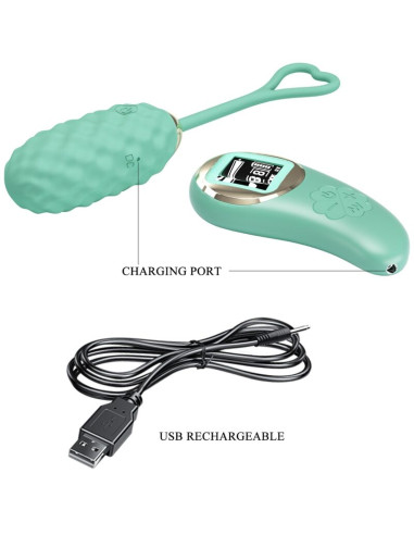 PRETTY LOVE VIVIAN HUEVO VIBRADOR CONTROL REMOTO VERDE