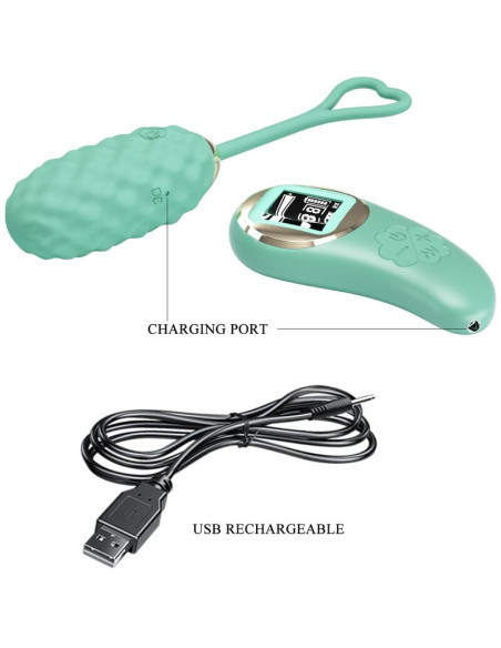 PRETTY LOVE VIVIAN HUEVO VIBRADOR CONTROL REMOTO VERDE