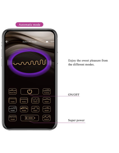 PRETTY LOVE NYMPH HUEVO VIBRADOR CONTROLADO POR APP VIOLETA