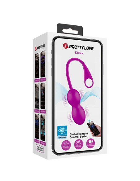 PRETTY LOVE ELVIRA BOLAS VIBRADORAS RECARGABLE MORADO PRETTY LOVE ELVIRA BOLAS VIBRADORAS RECARGABLE MORADO