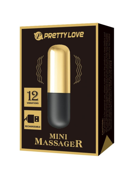 PRETTY LOVE BALA VIBRADOR RECARGABLE DORADO